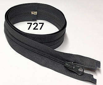 Спіральна блискавка Сірий темний 90см Тип 5 роз'ємна з одним бігунком