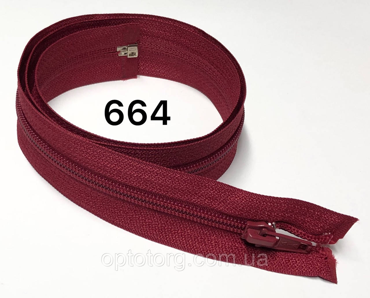 Спіральна блискавка Вишневий 55см Тип 5 роз'ємна