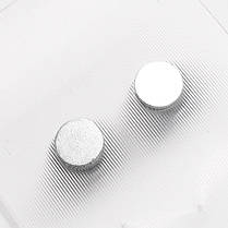 Сережки магнітні 6 мм (без проколювання) з білим кристалом. Імітація пірсингу., фото 2