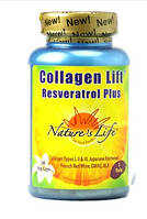 Nature's Life Collagen Lift Resveratrol Plus Коллаген плюс Ресвератрол -- 60 капсул