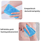 Двосторонній мочалка масажер для тіла Silica Gel Bath Brush голуба, фото 5