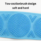 Двосторонній мочалка масажер для тіла Silica Gel Bath Brush голуба, фото 6