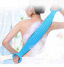 Двостороння силіконова мочалка-масажер для тіла Silica Gel Bath Brush рожева, фото 5