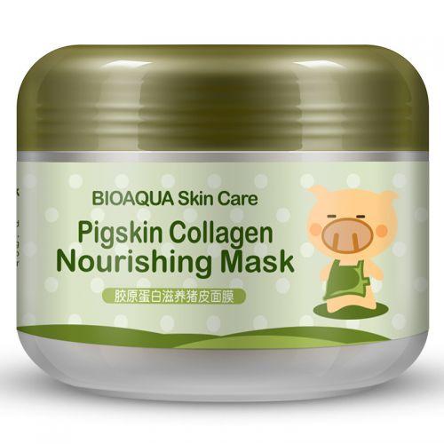 Колагенова маска для обличчя BIOAQUA Pigskin Collagen тонізація Оригінал Биоаква 100 г