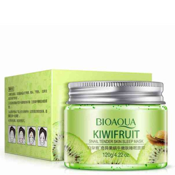 Нічна маска Bioaqua Kiwi Fruit Sleeping Mask з ківі та муцином равлика 120 г