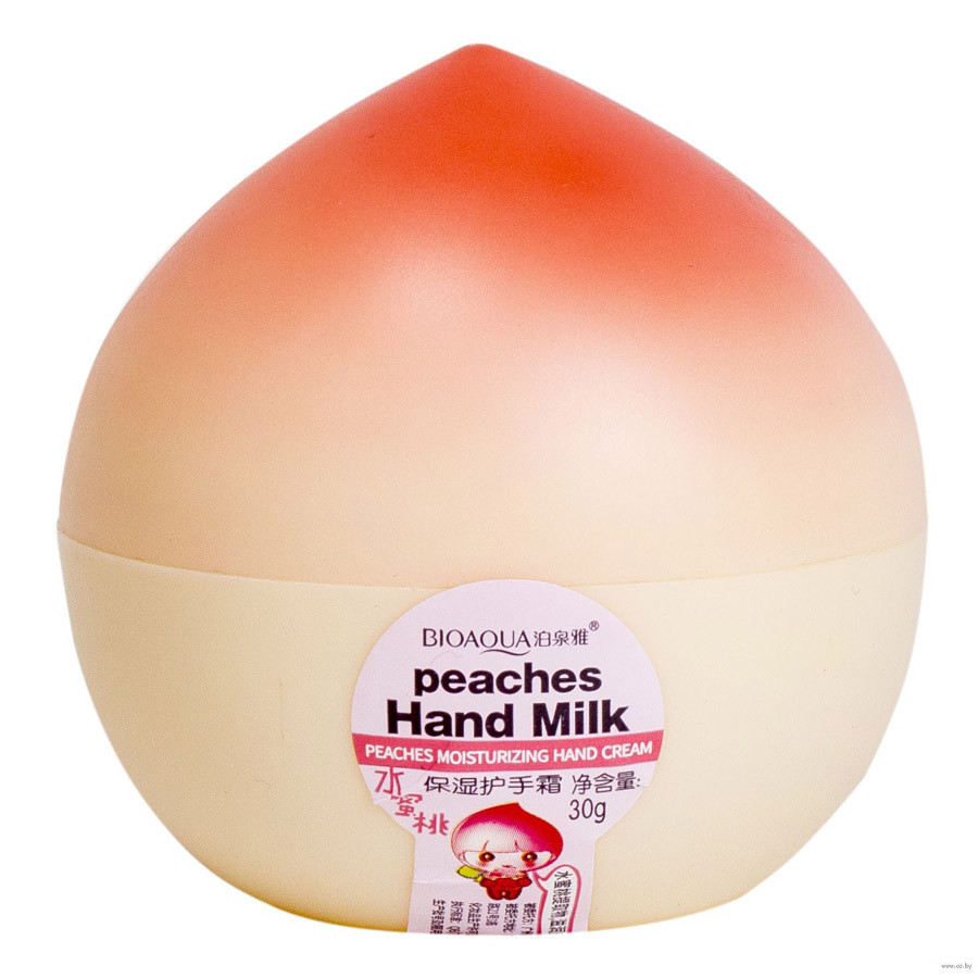 Крем для рук зволожувальний персиковий BIOAQUA Peaches Hand Milk універсальний