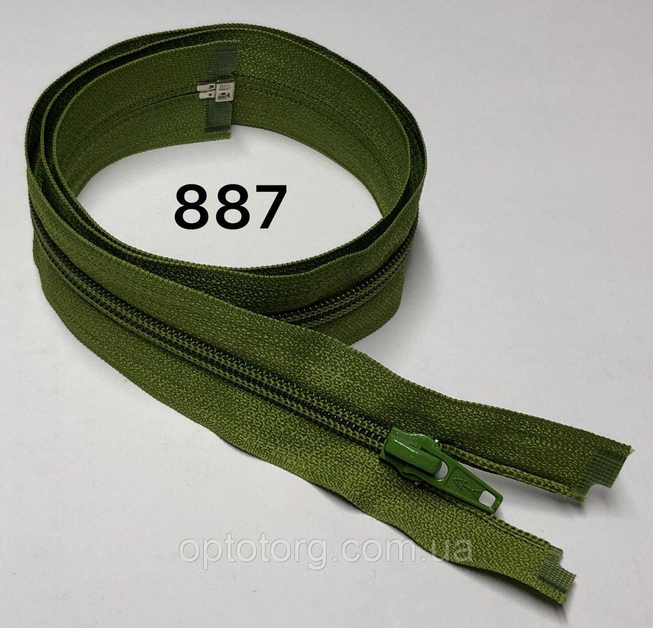 Спіральна блискавка Яблуко 50см Тип 5 роз'ємна пластикова с одним бігунком