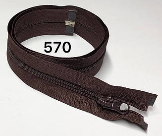 Спіральна блискавка Темно коричневий 90см Тип 5 роз'ємна з одним бігунком