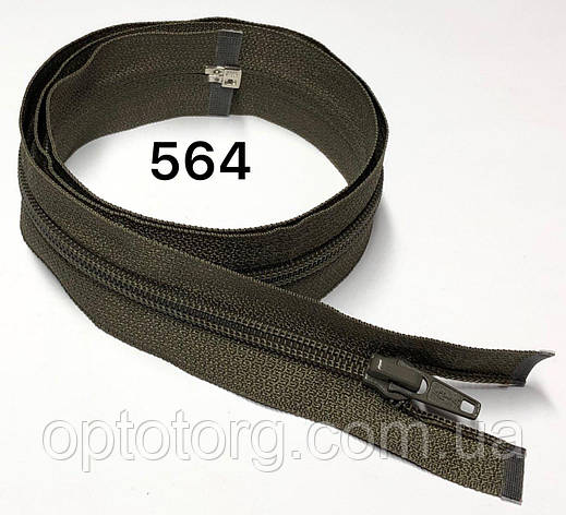 Спіральна блискавка Тютюн 75см Тип 5 роз'ємна з одним бігунком, фото 1