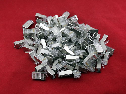 100x Конектор RJ45 8P8C Cat5e Cat6 екранований, фото 1