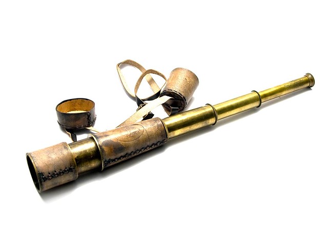 Підзорна труба у шкіряному чохлі (48х5,5 см) (BRASS&LEATHER TELESCOPES)