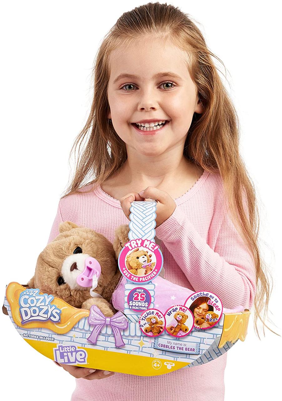 Інтерактивний ведмедик Обіймашка Little Live Pets Cozy Dozy Cubbles The Bear