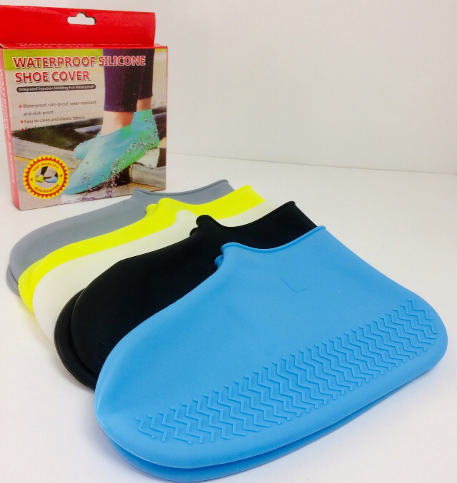 Силиконовые чехлы бахилы для обуви от дождя и грязи Waterproof Silicone Shoe S M L размеры