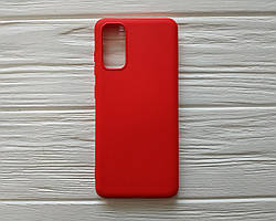 Силіконовий чохол із мікрофіброю для Samsung Galaxy A41 червоний матовий