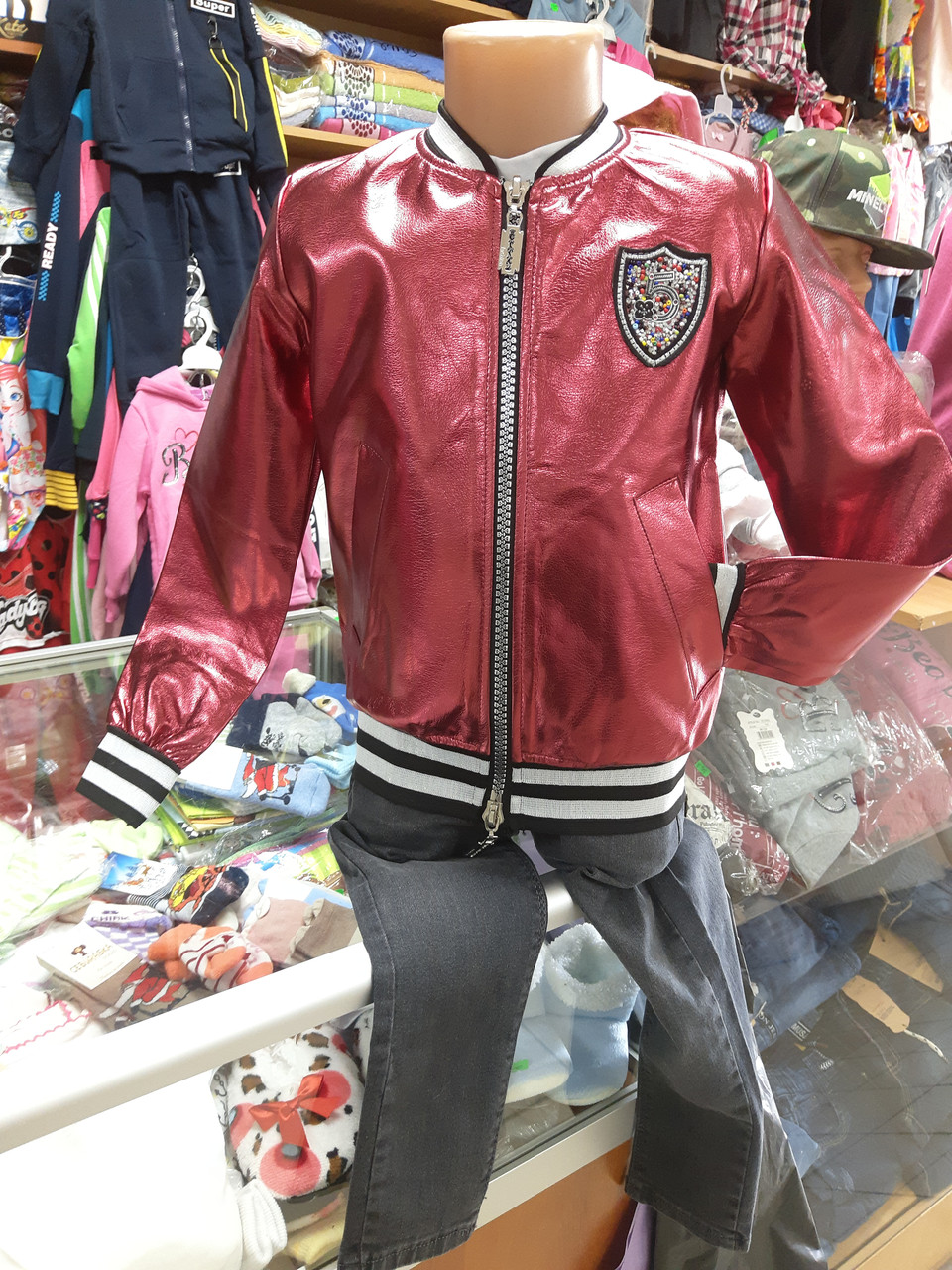 Куртка Кожаная Бомбер для Девочки Р.122 128 134 — Купить Недорого на ...