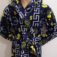 Халат махровий дитячий на хлопчика з капюшоном , Туреччина 6-10 років