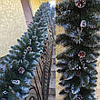 Кармен срібло 2м з шишкамиі перлами ялинка штучна новорічна, фото 3