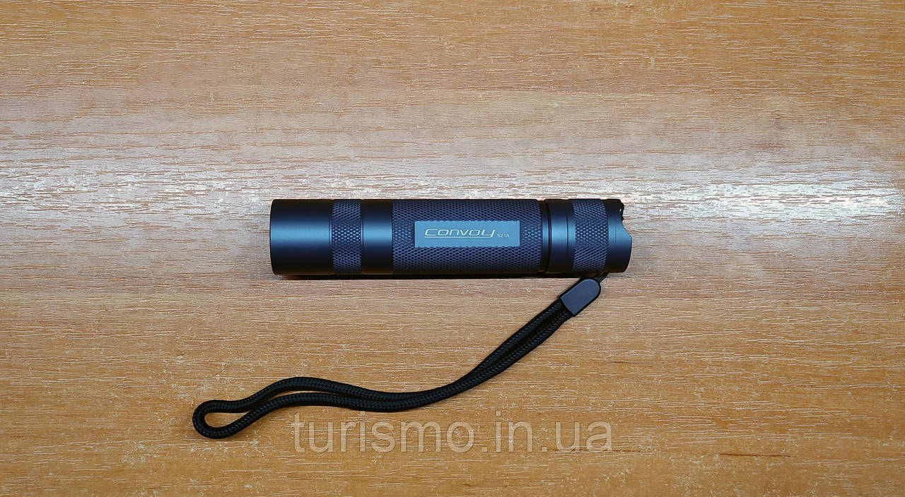 Ліхтар Convoy S21A, діод Luminus SST-40 5000K, новий драйвер 12 груп з термоконтролем 6000mA, 2300Lm, сірий.