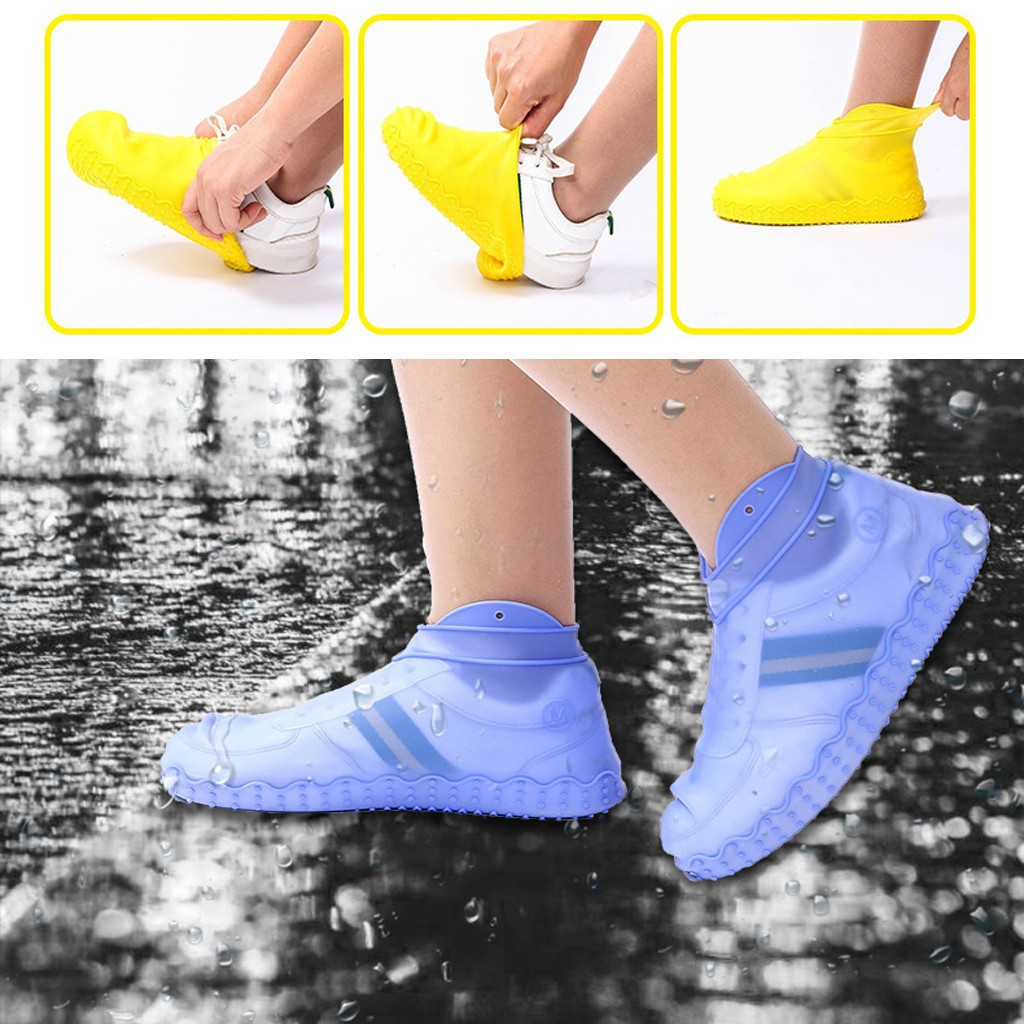 Силіконові чохли бахіли для взуття від дощу і бруду Waterproof Silicone Shoe S M L розміри