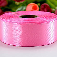 Атласна стрічка 25 мм (23 м.) рожева