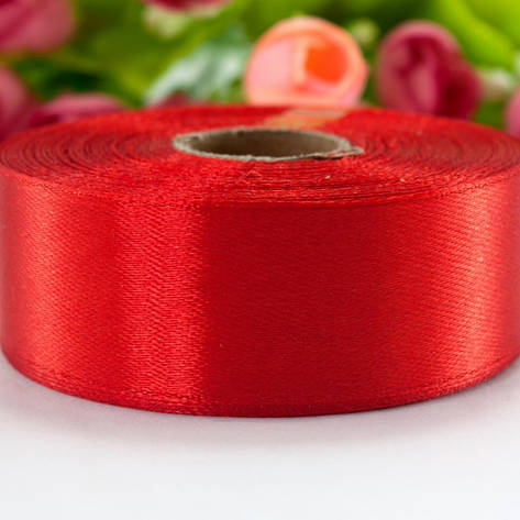 Атласна стрічка 25 мм (23 м.) червона, фото 1