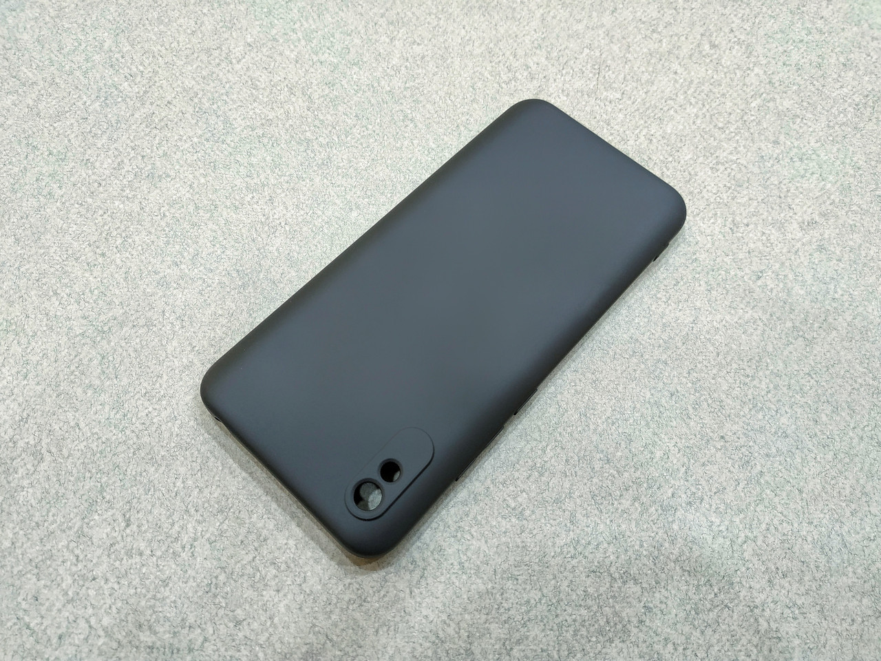 Чохол силіконовий із мікрофіброю для Xiaomi Redmi 9a чорний матовий тонкий