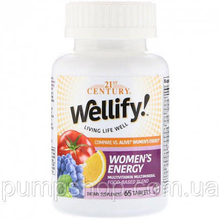 Вітаміни для жінок 21st Century Wellify women's Energy 65 таб., фото 1