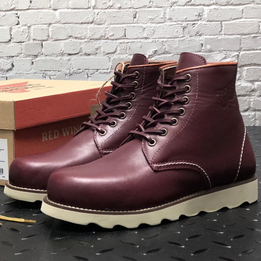 Чоловічі черевики в стилі Red Wing Rover, натуральна шкіра, бордові, США