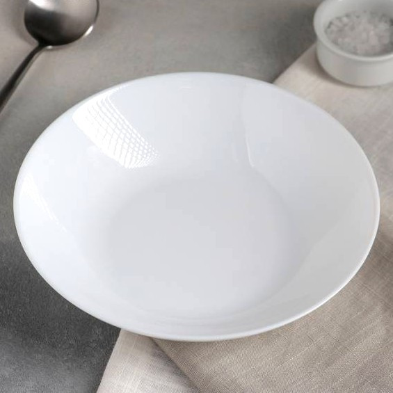 Белая Гладкая Тарелка для Первых Блюд Luminarc Diwali 200 Мм (D6907 ...