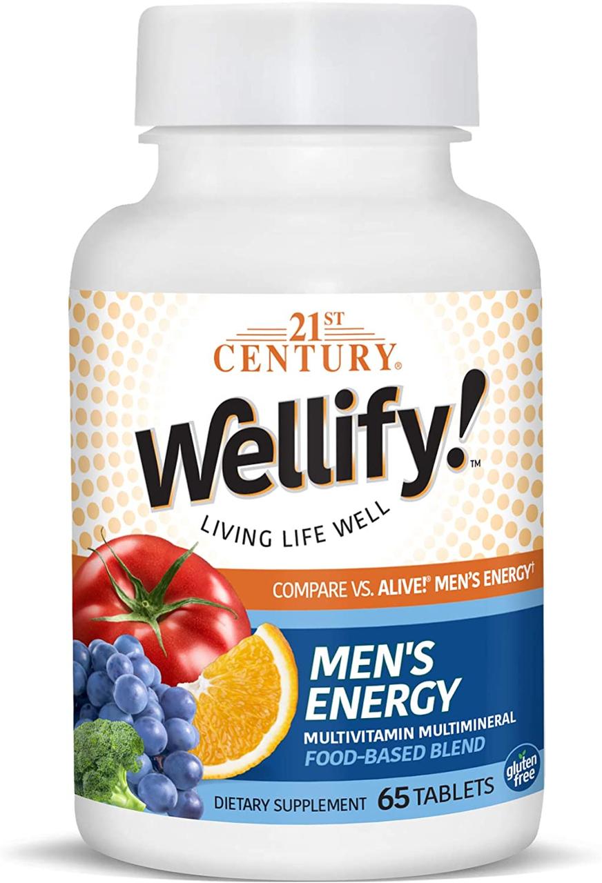 Вітаміни для чоловіків 21st Century Wellify men's Energy 65 таб.