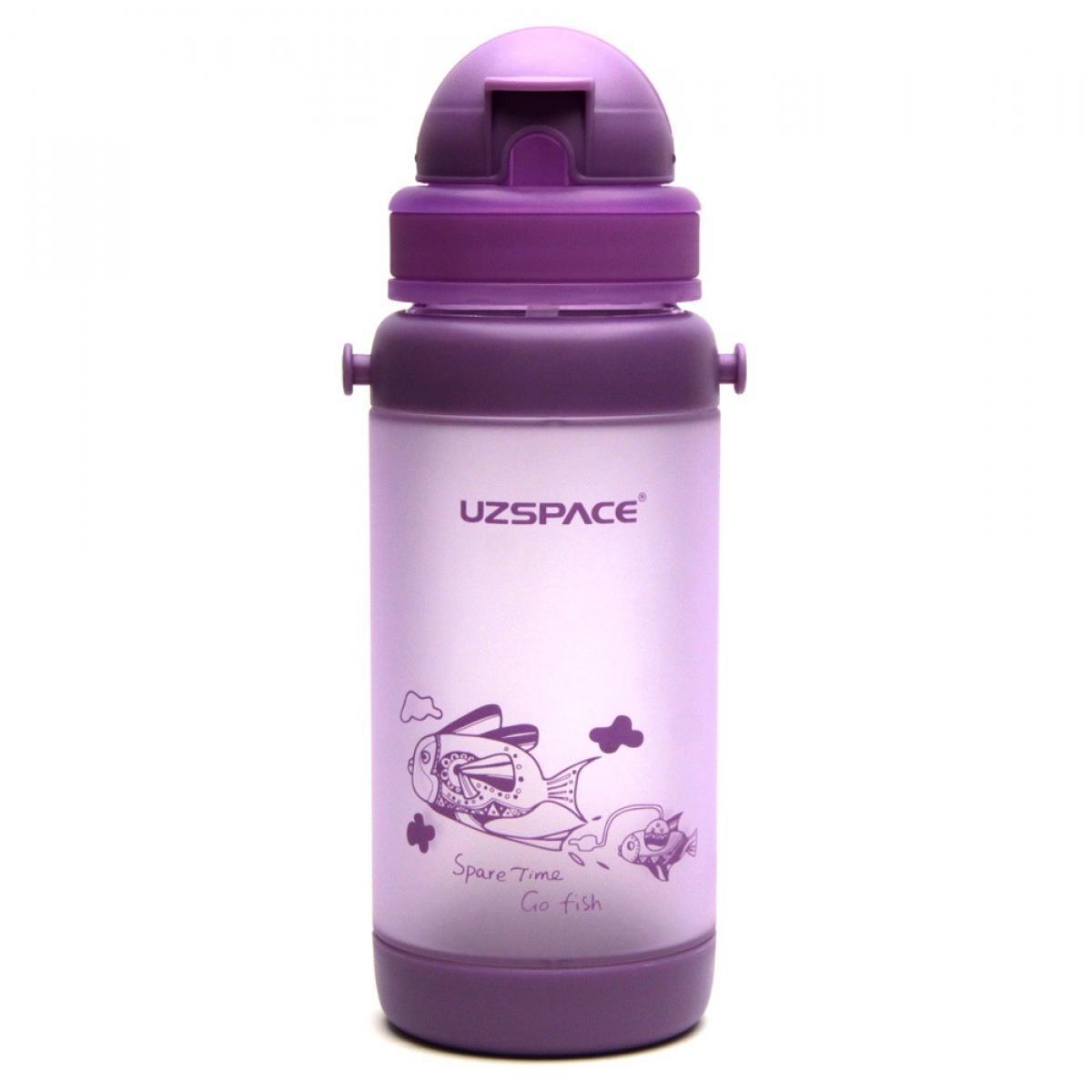 Пляшечка - поїльник з трубочкою UZspace 3039 baby 320 мл, фіолетова