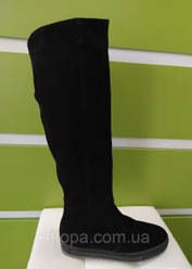STTOPA демі зима. Висота 47 см. Розміри 40-45. Чоботи великих розмірів шкіряні. 254-4045 Чорні