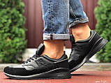 Кросівки чоловічі New Balance 1500 замшеві шкіряніс чорні, фото 4