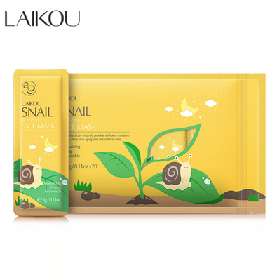 Набір нічних масок Laikou Snail Anti-Wrikle проти старіння шкіри 3 g (20 штук паковання)