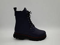 Шкіряні зимові черевики. Напівчоботи. Маленькі розміри (33, 34).