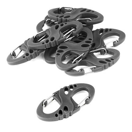 Mil-Tec - S-Hook Carabiner Set - 10 pcs - Black - 13458402, фото 1