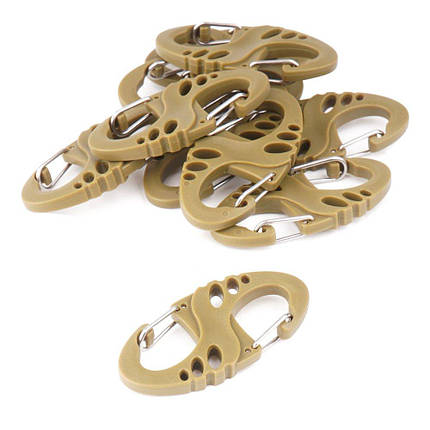 Mil-Tec - S-Hook Carabiner Set - 10 pcs - Coyote - 13458405, фото 1