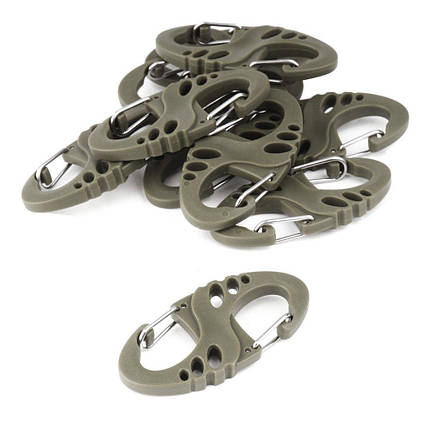 Mil-Tec - S-Hook Carabiner Set - 10 pcs - OD Green - 13458401, фото 1