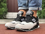 Кросівки чоловічі New Balance 1500 замшеві шкіряні чорні з бежевим, фото 3