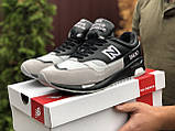 Кросівки чоловічі New Balance 1500 замшеві шкіряні чорні з бежевим, фото 6