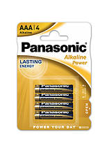 Батарейки Panasonic Alkaline Power лужні AАA блістер, 4 шт