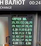 Електронне табло обмін валют — 7 валют 960х1280 мм жовто-синє, фото 2
