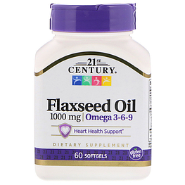 Flaxseed Oil 1000 мг 21st Century 60 капсул