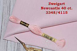Тканина рівномірного переплетення Zweigart Newcastle 40 ct. 3348/4115 Blush (блесно-розовий)