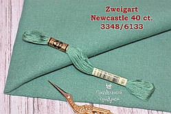 Тканина рівномірного переплетення Zweigart Newcastle 40 ct. 3348/6133 Sage (Шалфей)