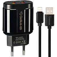 Сетевое зарядное устройство Gelius Pro Avangard GP-HC06+Cable Type-C Black
