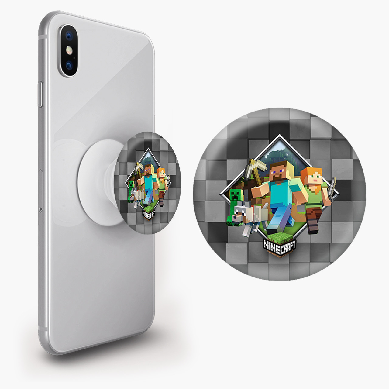 Тримач для смартфона попсокет (Popsockets)  Майнкрафт (Minecraft), фото 1
