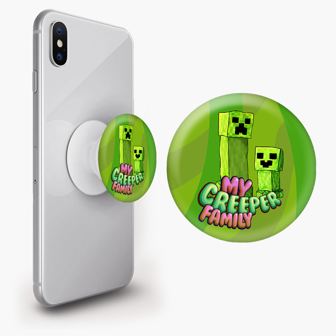 Тримач для смартфона попсокет (Popsockets)  Майнкрафт (Minecraft)