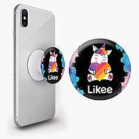 Попсокет (Popsockets) держатель для смартфона Лайк Единорог (Likee Unicorn) (8754-1037)