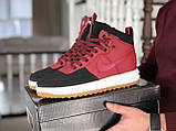 Кросівки чоловічі Nike Lunar Force 1 Duckboot шкіряні червоні з чорним, фото 5